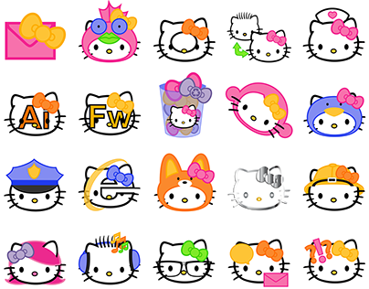 Hello Kitty Icons on Behance