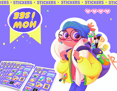 Project thumbnail - Stickers for a student illustrator: Нow I see