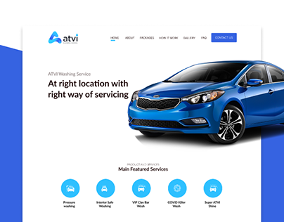 Website UI Design | Car Cleaning Website