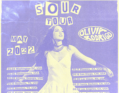 Olivia Rodrigo, Sour Tour and Sour Album Cover Design