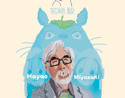 Hayao Miyazaki portrait