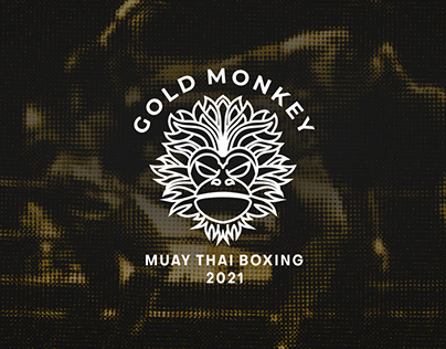 Gold Monkey - Muay Thai Boxing Logo Design