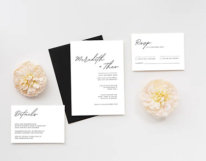 Minimalist wedding invitation template