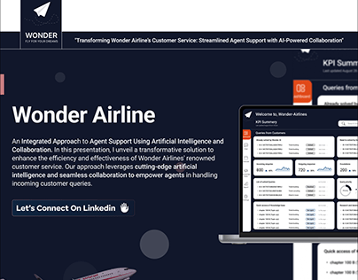 Design of a service page for Wonder Airline