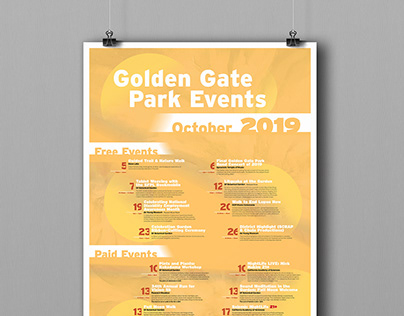 Event Poster: Golden Gate Park Events / October 2019