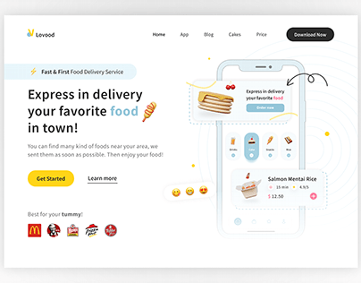 Lovood | Food Delivery Landing Page
