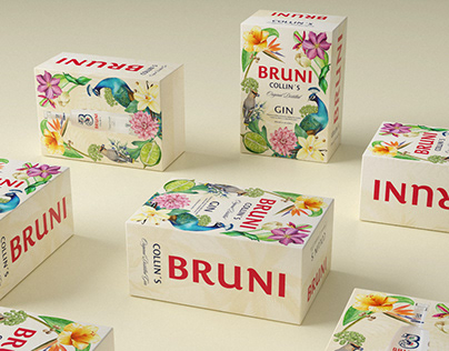 Diseño packaging Gin Bruni