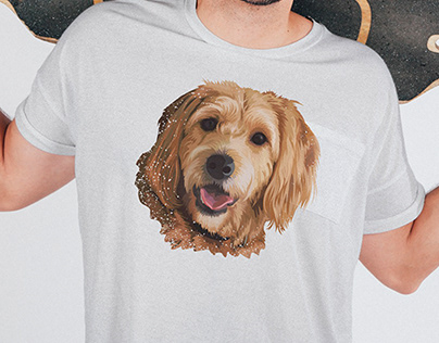 Illustrated Dog Portraits, T-shirt design