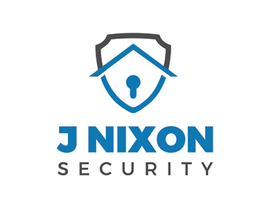 J NIXON SECURITY logo design