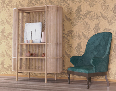 Bookcase Design & chair modeling
