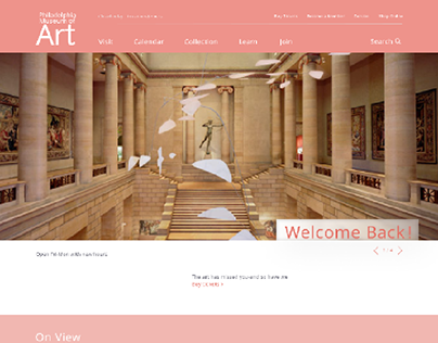 Redesign website Philadelphia Museum of Art