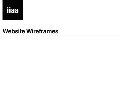 IIAA Website Wireframes