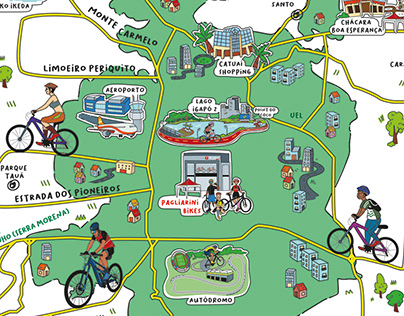 Mapa ilustrado de Londrina