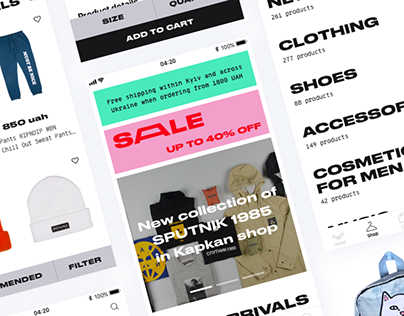 Kapkan Shop E-commerce IOS App Redesign Concept