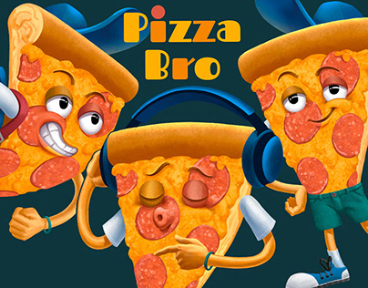 Brand character design for pizzeria