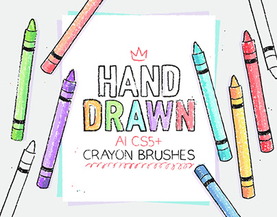 Crayon brushes for Adobe Illustrator.