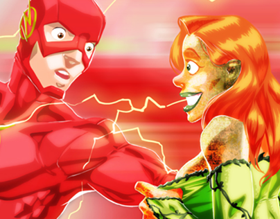 Harley and Ivy VS Flash