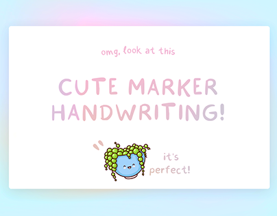 Cute Marker Handwritinf Font