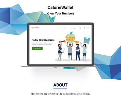 Marketing Page for Calorie Tracking app