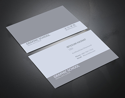 Grey minimalist business card