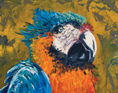 Big Parrot Painting