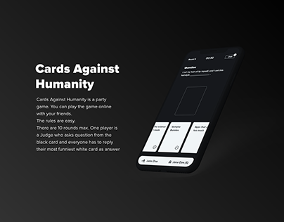 Cards Against Humanity UX study and UI/UX Design