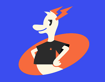 Логотип с персонажем для компании "Быстрый Билл"