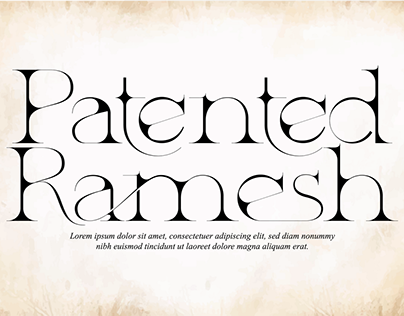FREE FONT - Patented Ramesh - Royal Serif Font