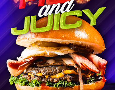 Hot & Juice Burger Poster Project
