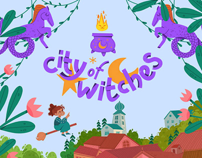 City of Witches 🌺🌱🎀 children’s book illustration