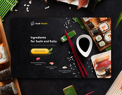 One Screen Design Page - Sushi Master
