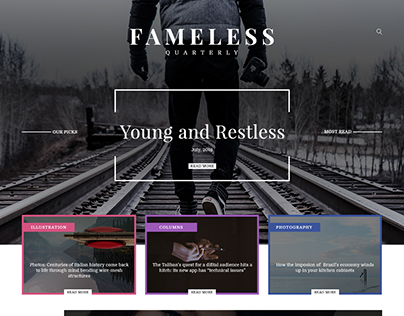 Fameless Quarterly Art Blog Design