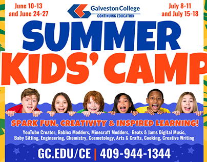 Galveston College Summer Kids' Camp Collateral