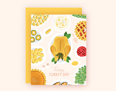 Thanksgiving Turkey Dinner Card