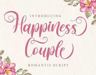 Happiness Couple - Romantic Script Font