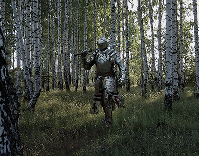 Warrior in forest