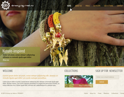 Groovy by Nature - web design