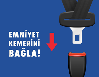 Seat belt saves lives! Gif Design