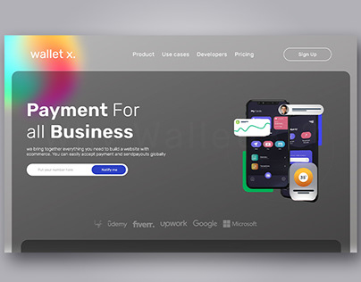 Wallet Website UI (home page)