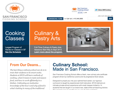 San Francisco Cooking School Web Development