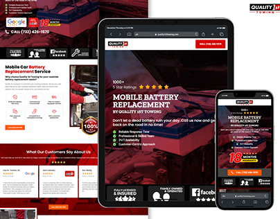 PPC landing Page Design for Towing Comapny