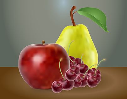Frutas con la herramienta malla (Illustrator)