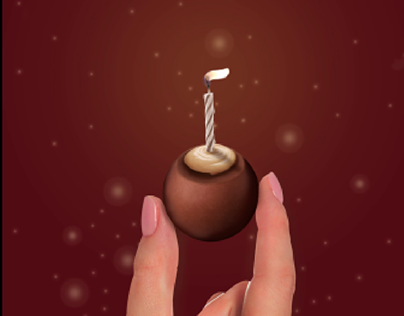 Publicidad bombón de chocolate (animación vela)