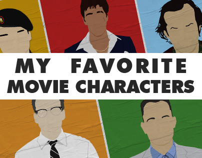 My favorite movie characters minimalist posters