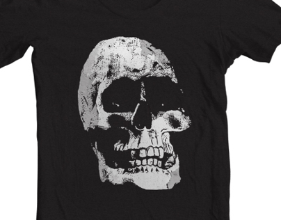 Grunge Cool Skull T-Shirt Design