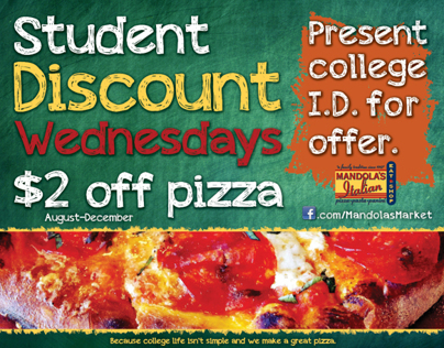 Student Discount Wednesdays