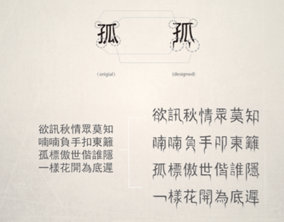 Typography Design - Chinese characters