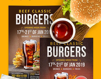 Free Burger Flyer Design