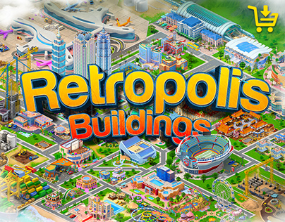 Megapolis Buildings – Isometric 3D Sprites for City Sim