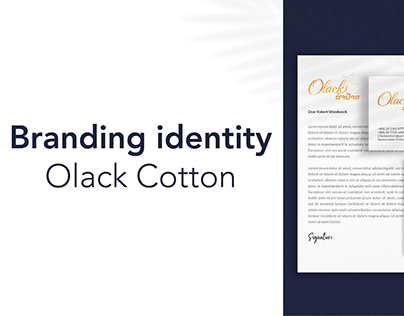 Olack Cotton Brand identity 2022